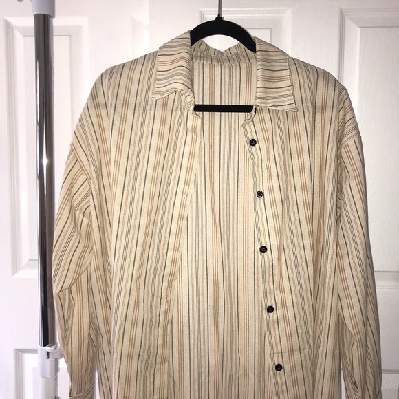 Beige Sweater Vest & Striped Shirt Set - Picture 4 of 5